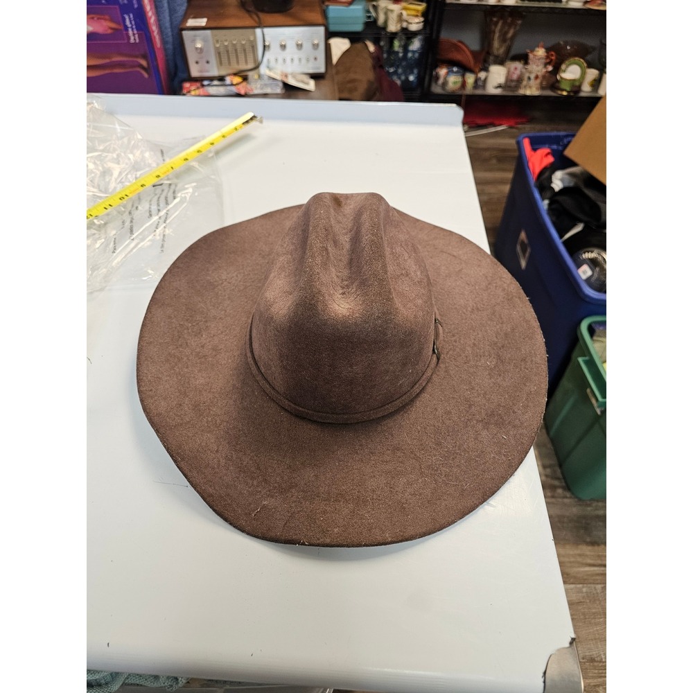 Twister Dallas Brown Wool Cowboy Hat 7 1/4 Western Felt Cattleman T7101047
